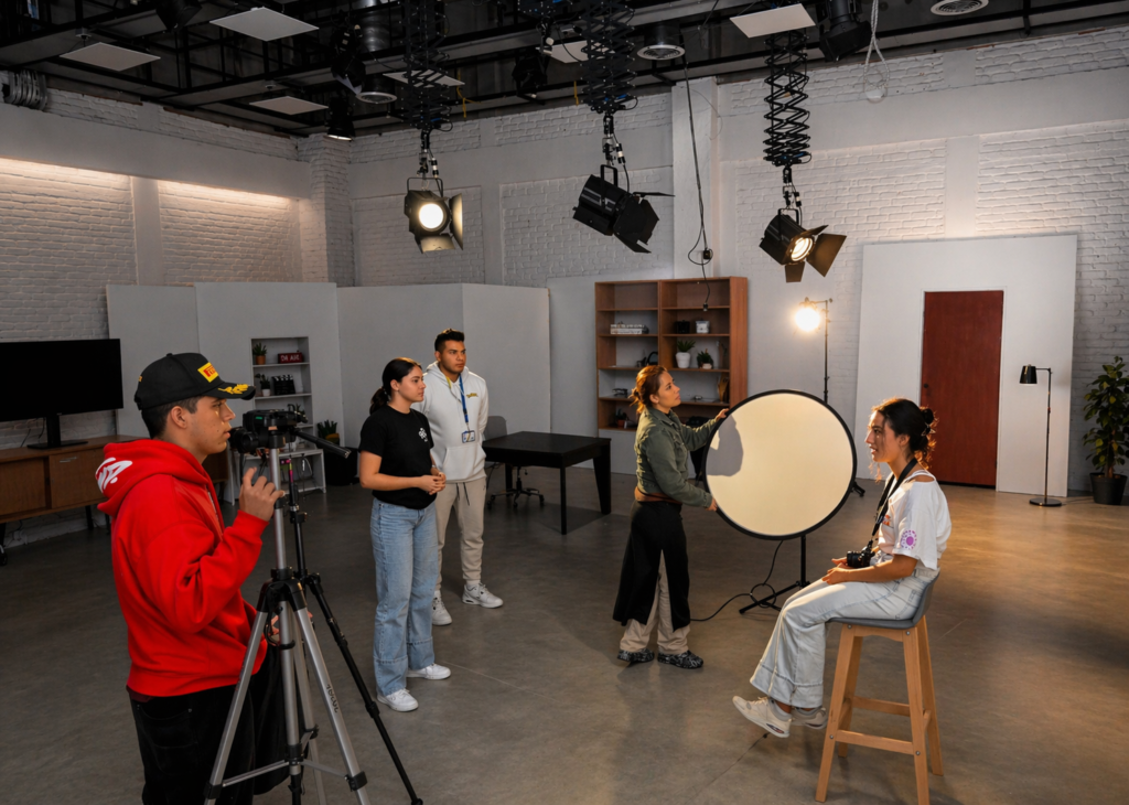 estudio de fotografía en acción